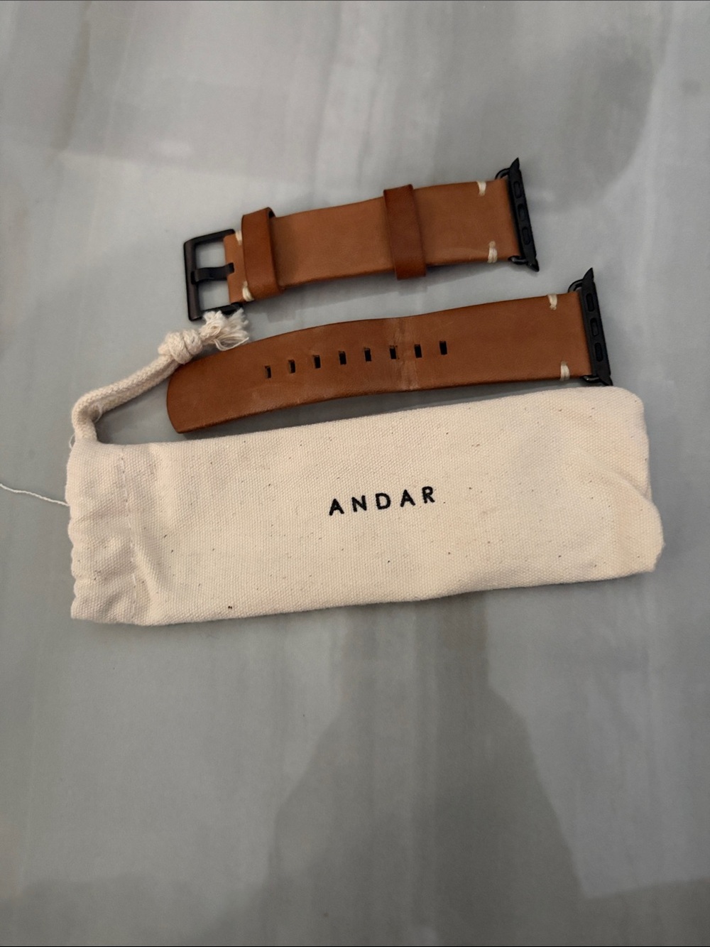 Andar Brown Leather Watch Band for Smartwatches